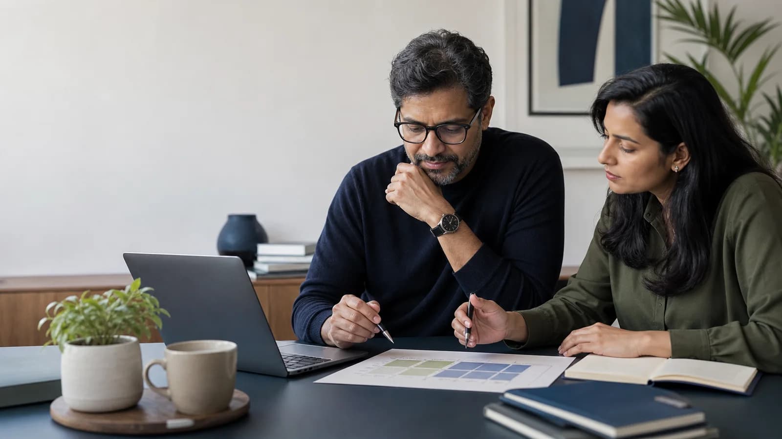 An Indian founder and colleague comparing AI model options and operating costs
